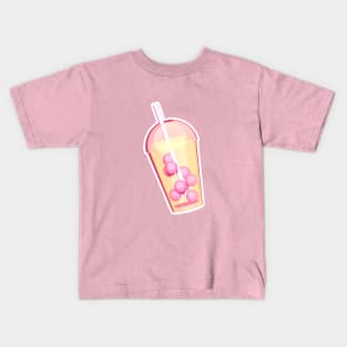 Pink Pearl Milk Tea Kids T-Shirt